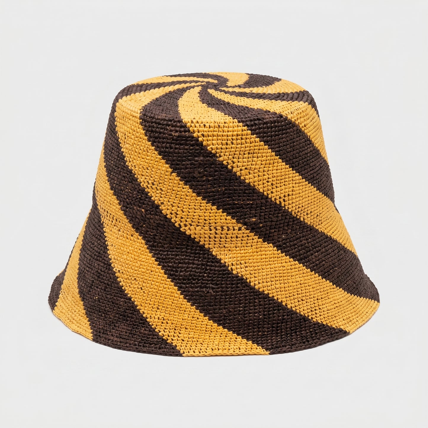 Packable Striped Woven Straw Hat