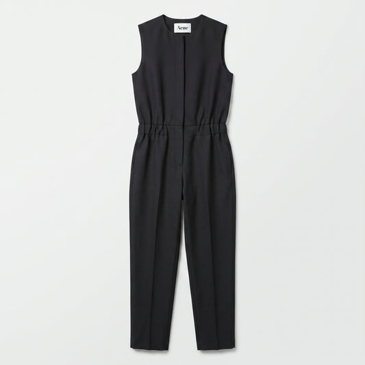 Sleeveless Tailored Black Jumpsuit
