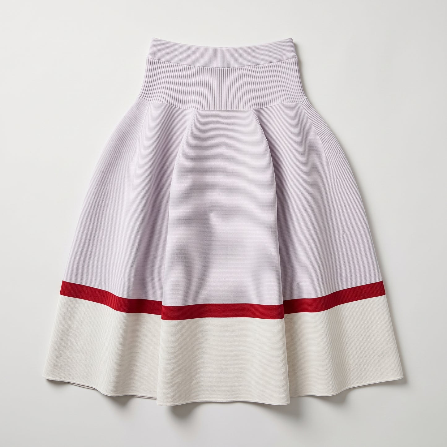 Colorblock Ribbed Knit Skirt
