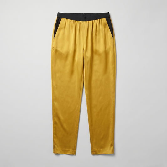 Silk Blend Contrast Trousers