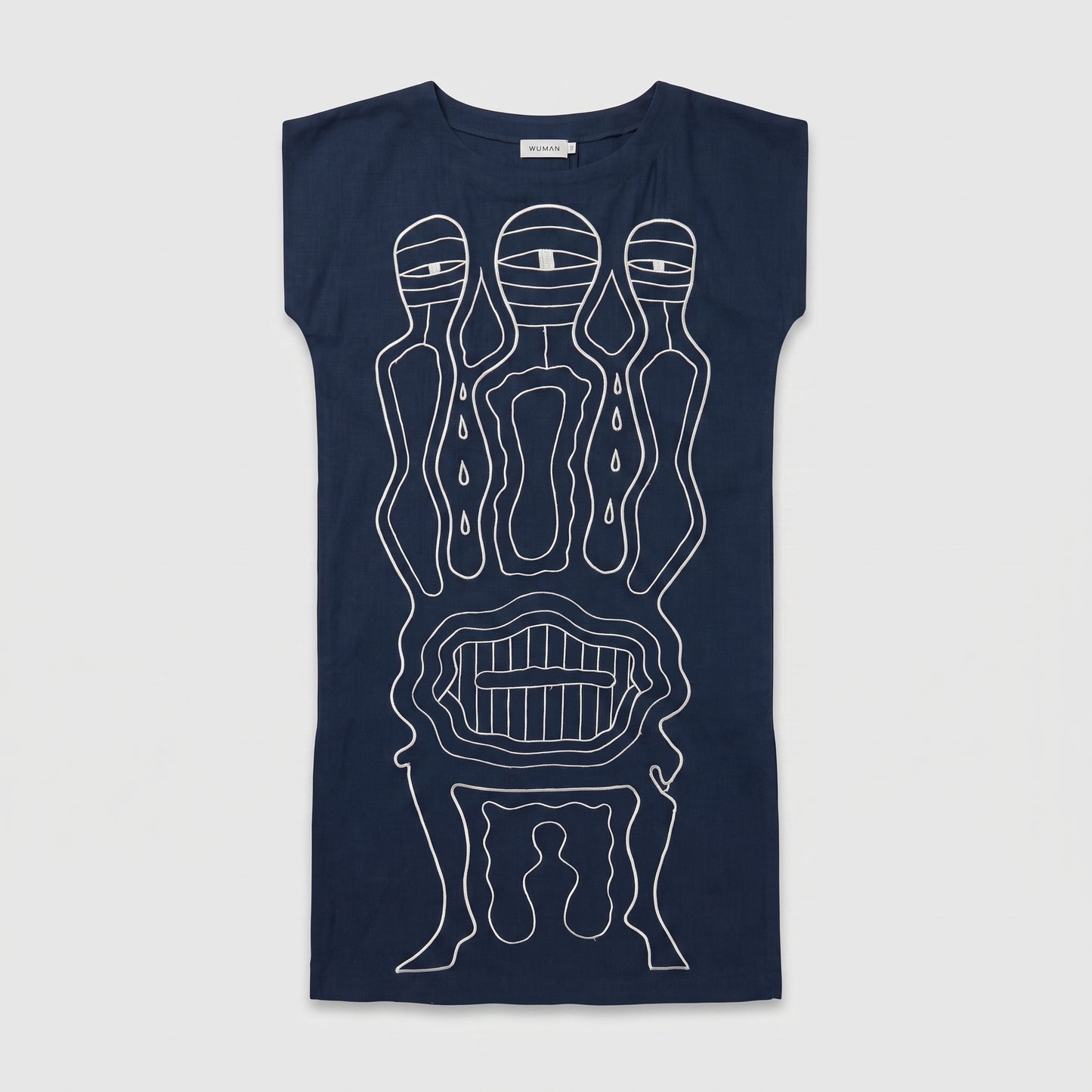 Graphic Embroidered Navy Tunic