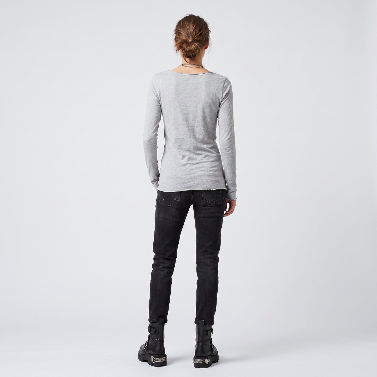 Essential Grey Scoop Neck Tee