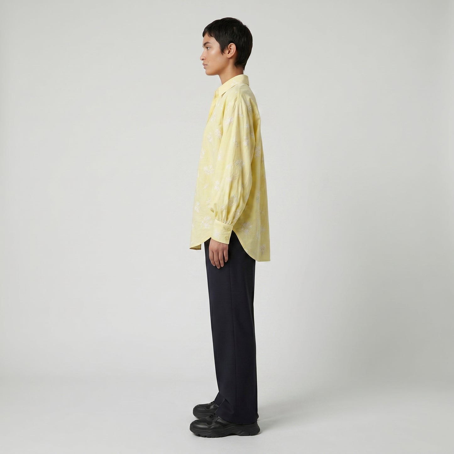 Embroidered Pastel Yellow Shirt