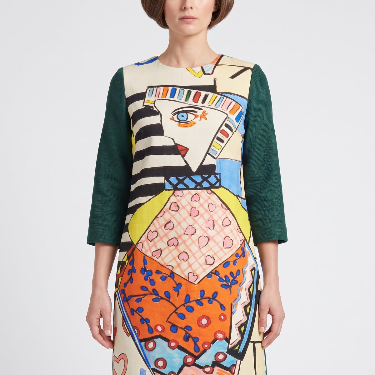 Abstract Graphic Print Shift Dress