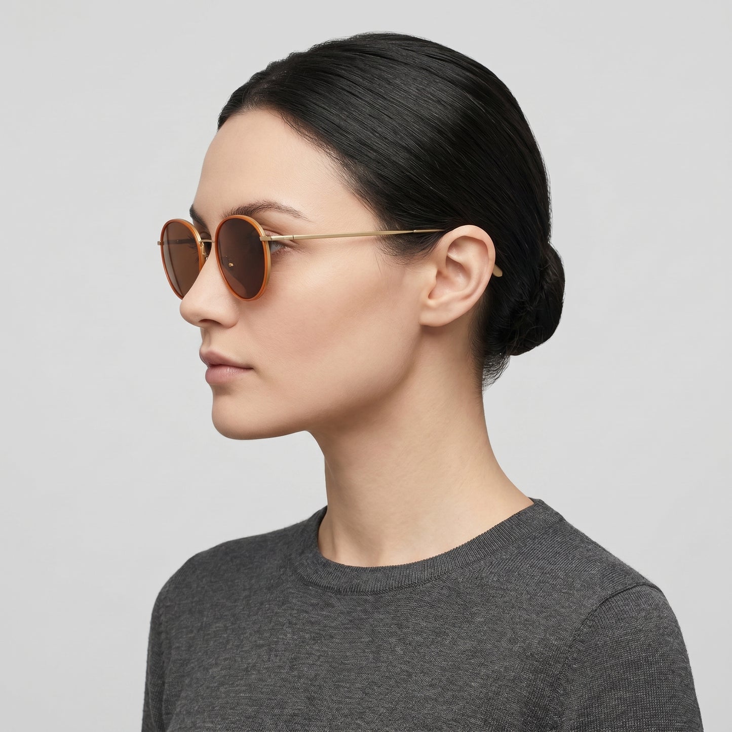 Classic Round Amber Sunglasses