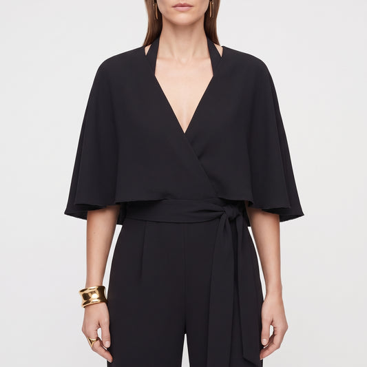 Elegant Cold Shoulder Belted Jumpsuit