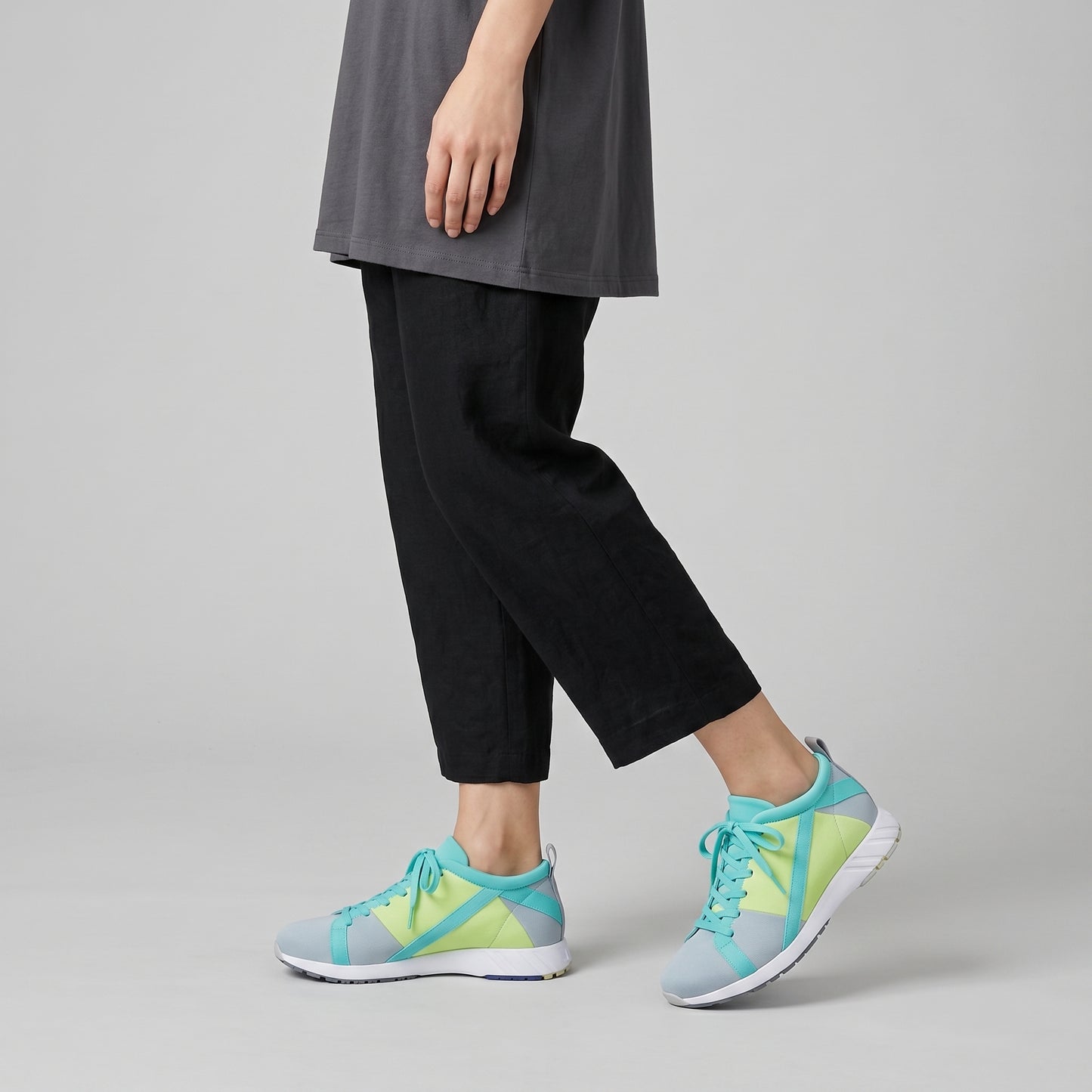 Colorblock Performance Lace-Up Sneakers