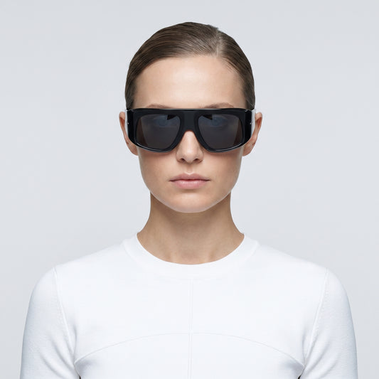 Oversized Acetate Shield Sunglasses