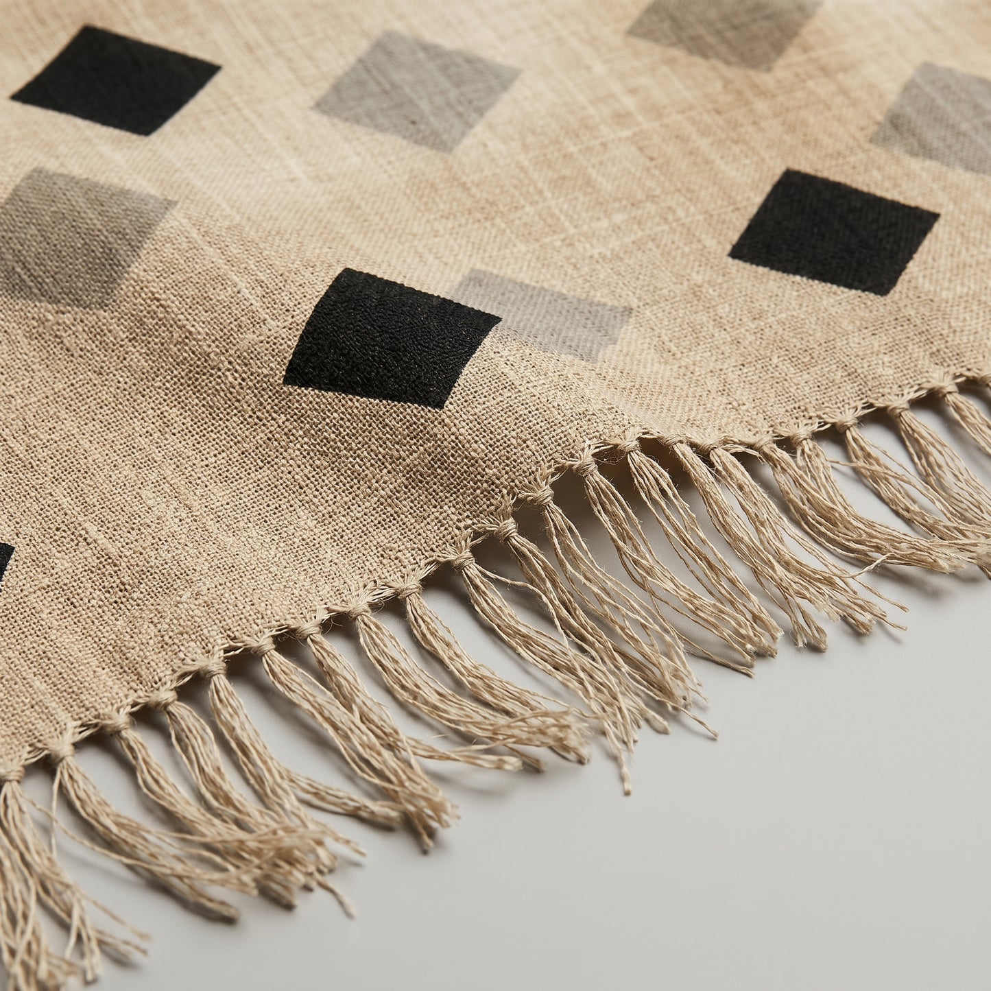 Diamond Print Fringe Scarf