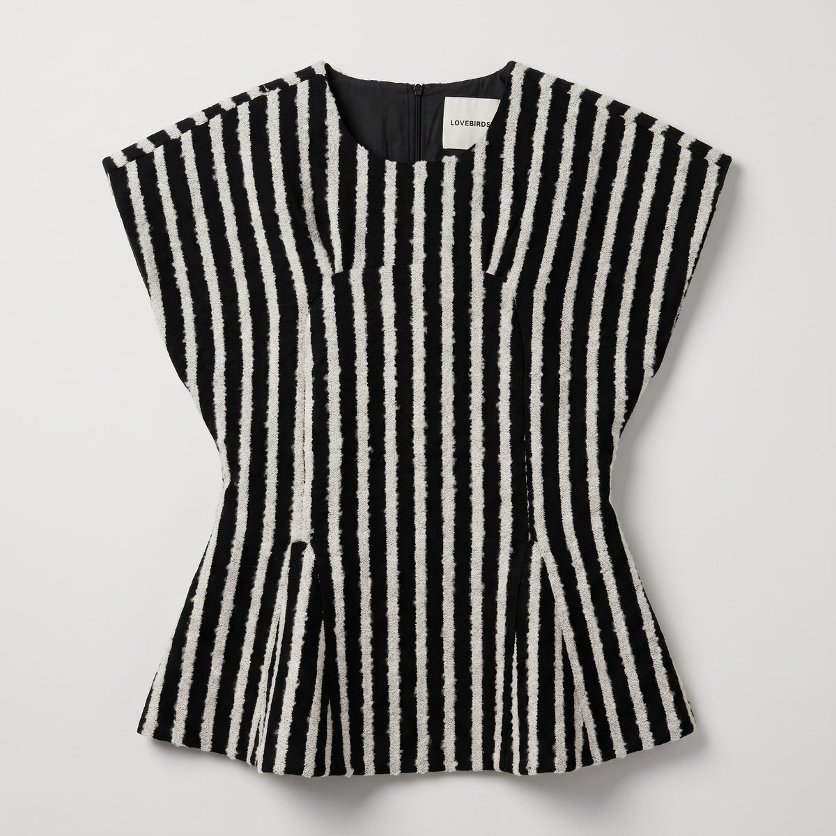 Structured Striped Peplum Vest