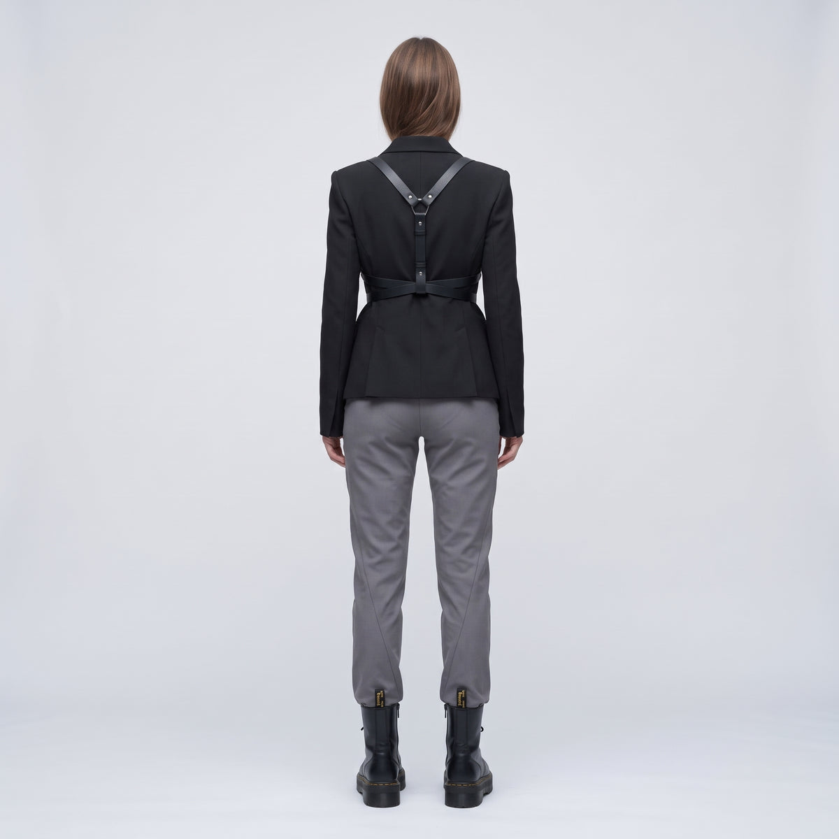 Tailored Mid-Rise Grey Trousers