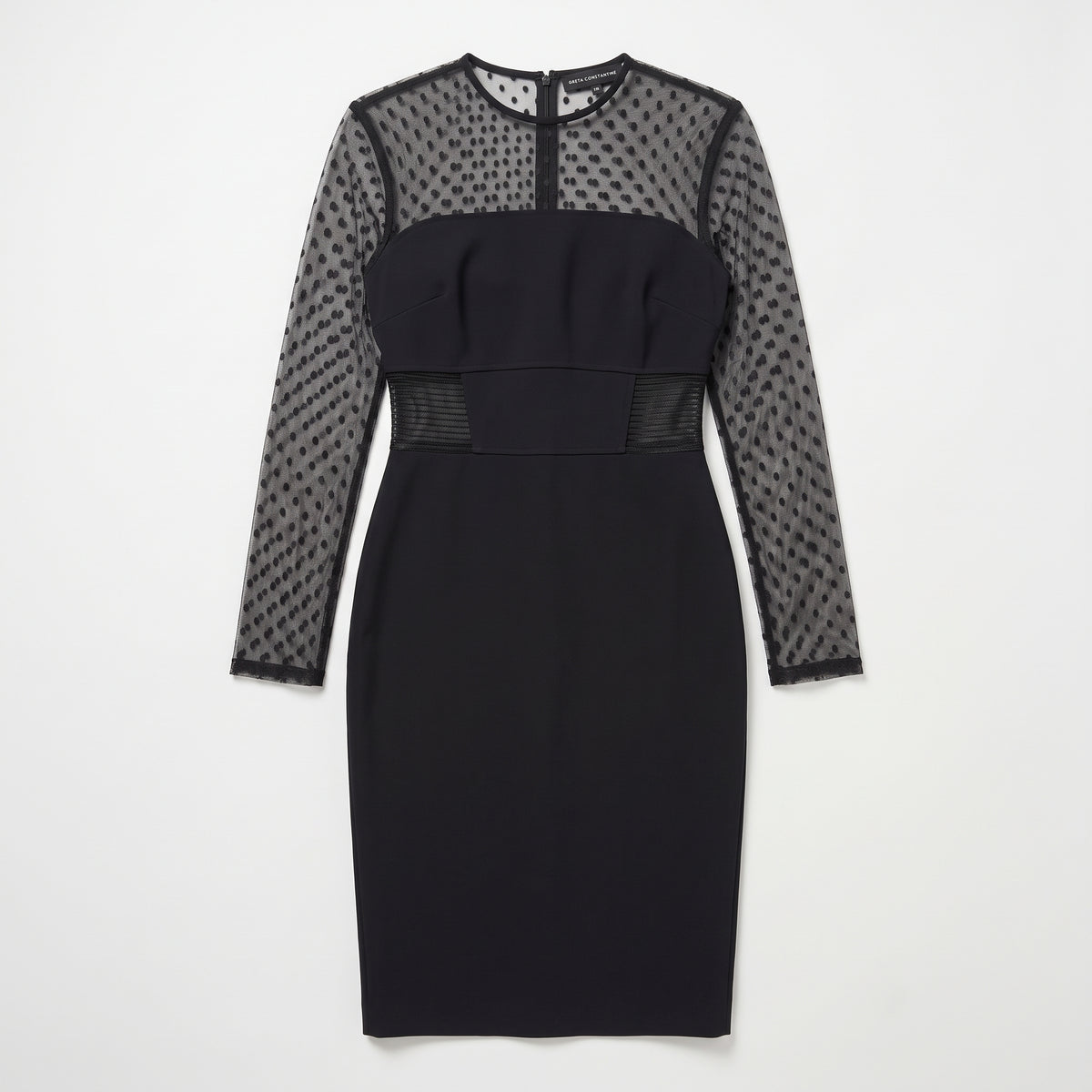 Polka Dot Sheer Sleeve Dress