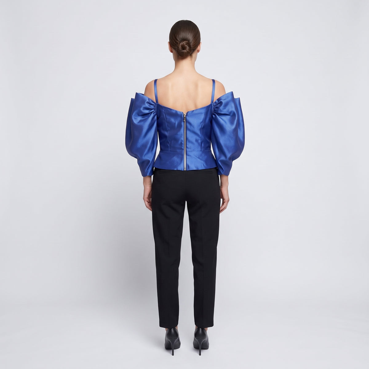 Royal Blue Statement Puff Top