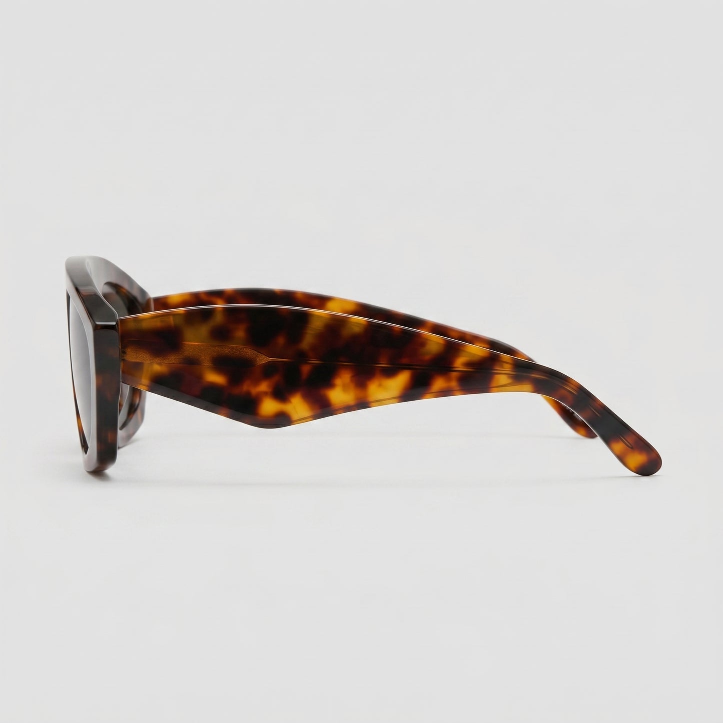 Geometric Tortoiseshell Shield Sunglasses