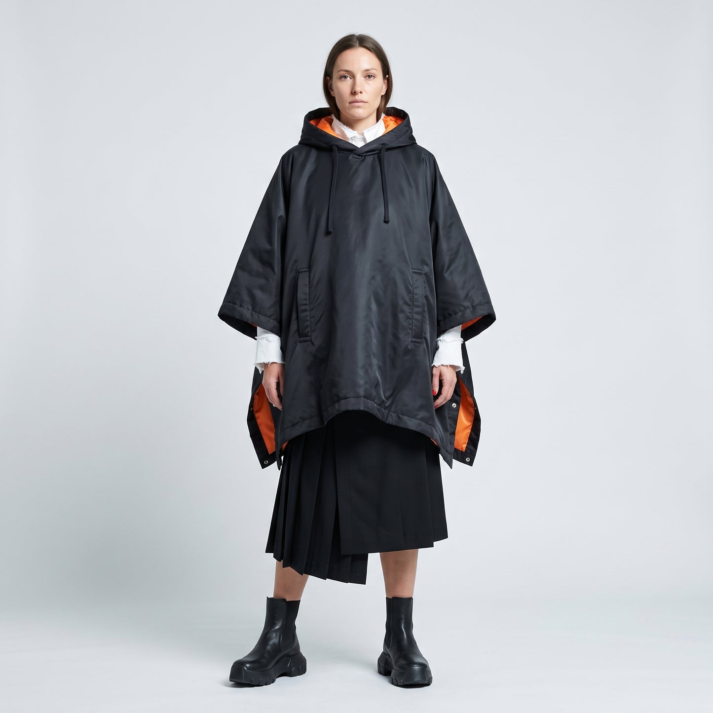 Technical Hooded Poncho Cape