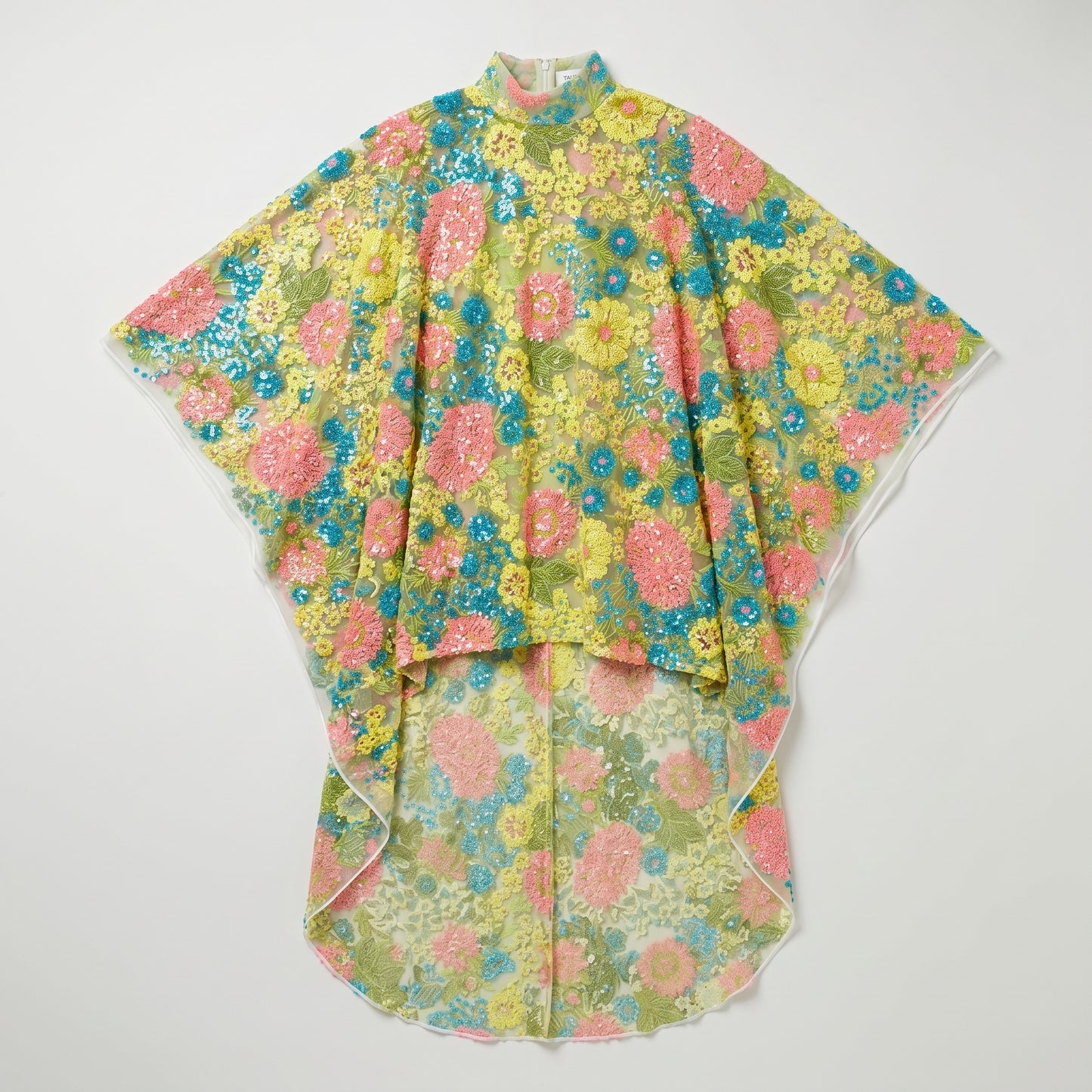 Floral Sequined Cape Top