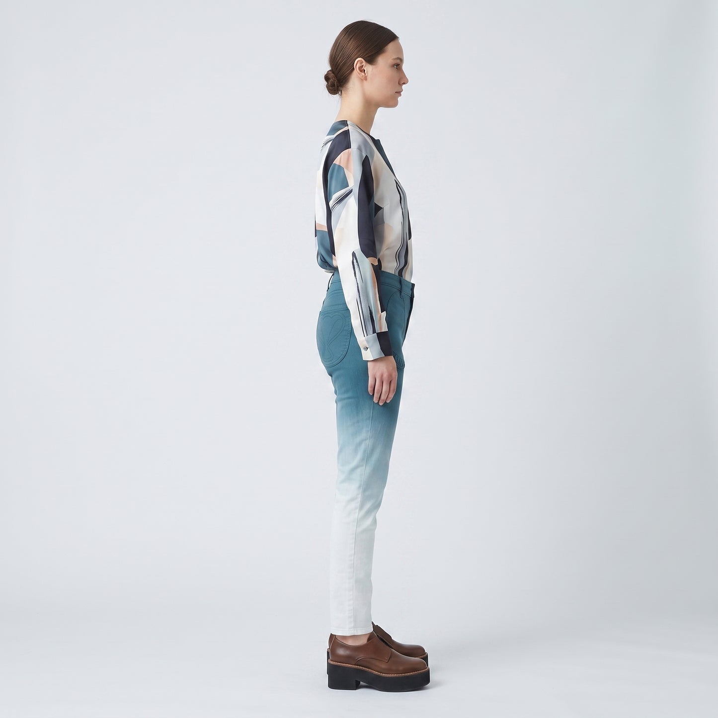 Ombre Dip-Dye Slim Trousers