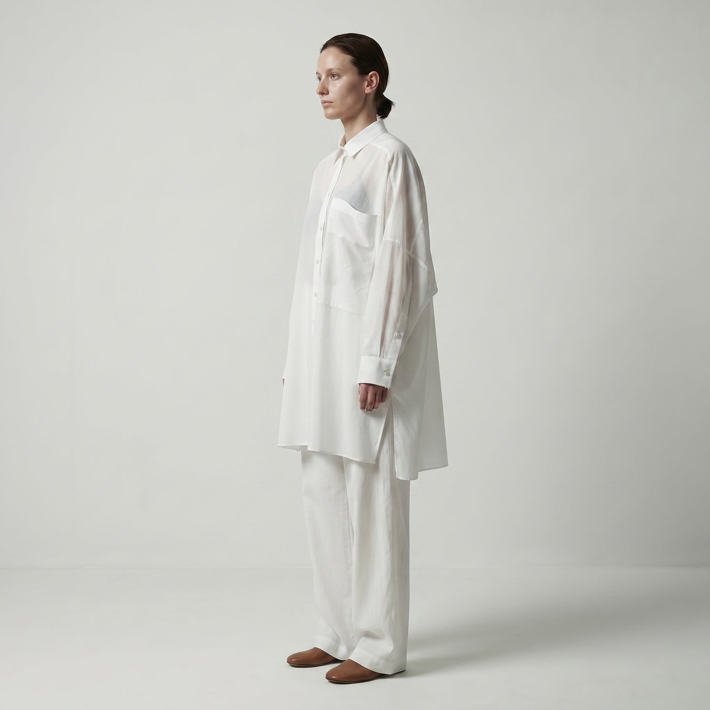 Oversized Architectural Button-Down Shirt