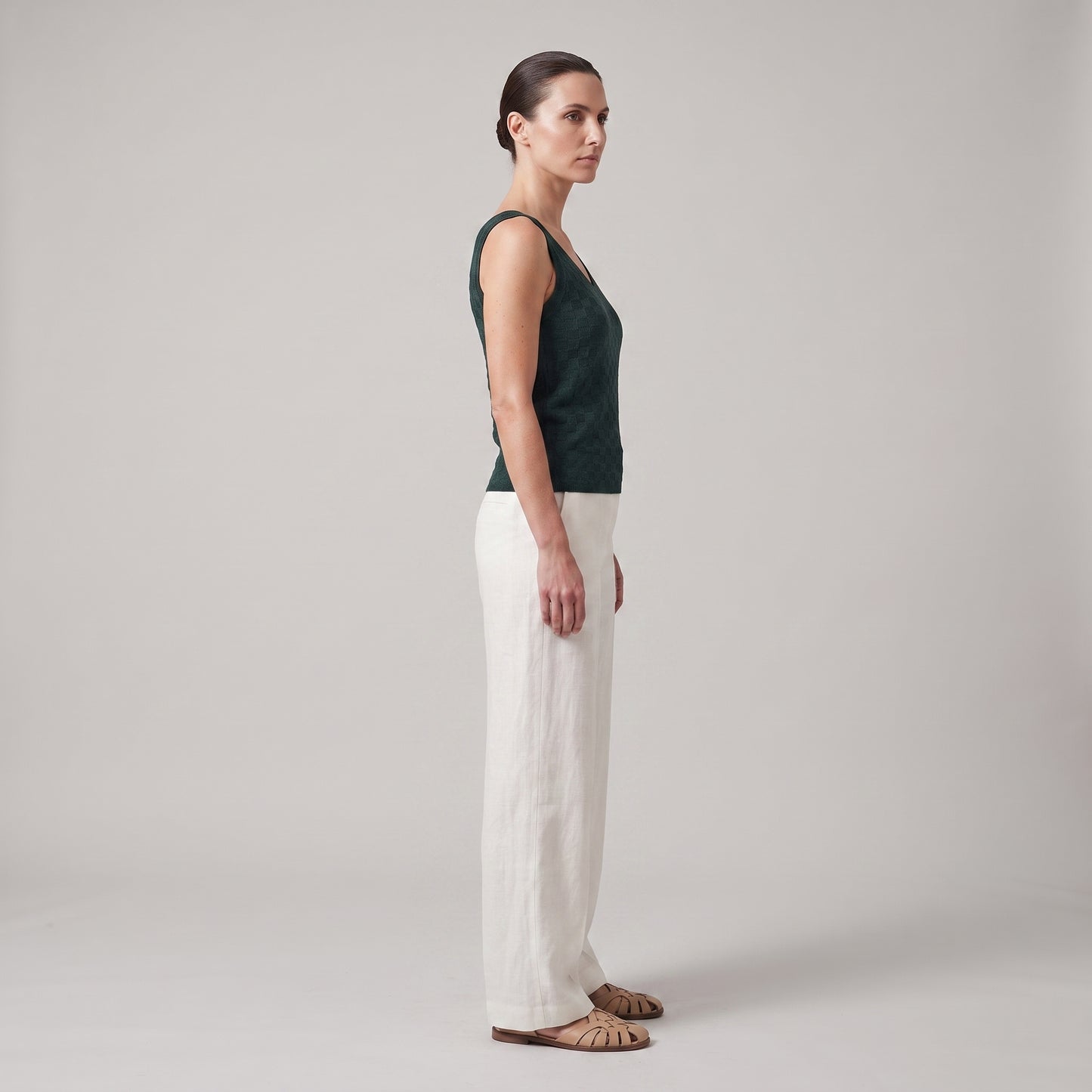 Textured V-Neck Knit Vest