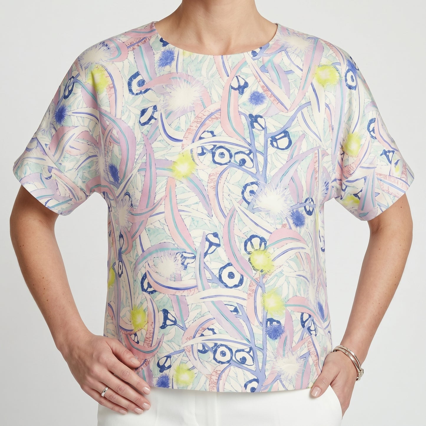 Pastel Floral Printed Blouse