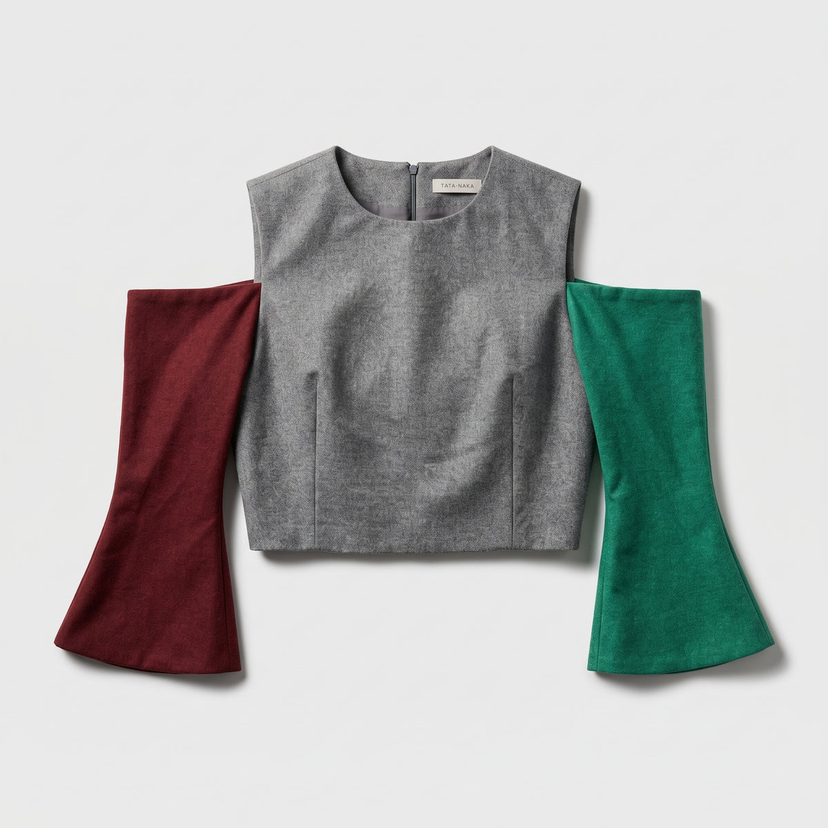 Structured Cold Shoulder Wool Top