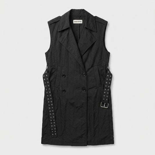 Structured Double-Breasted Utility Vest