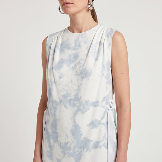 Tie-Dye Structured Midi Dress