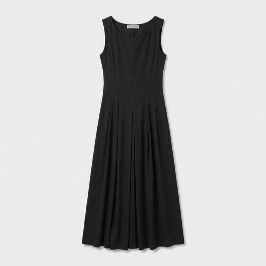 Elegant Pleated Sleeveless Dress