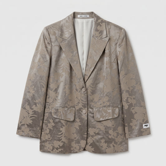 Floral Jacquard Tailored Blazer