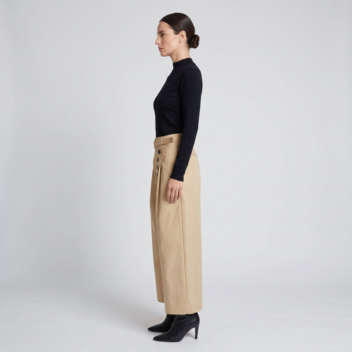 Belted Wide Leg Trousers