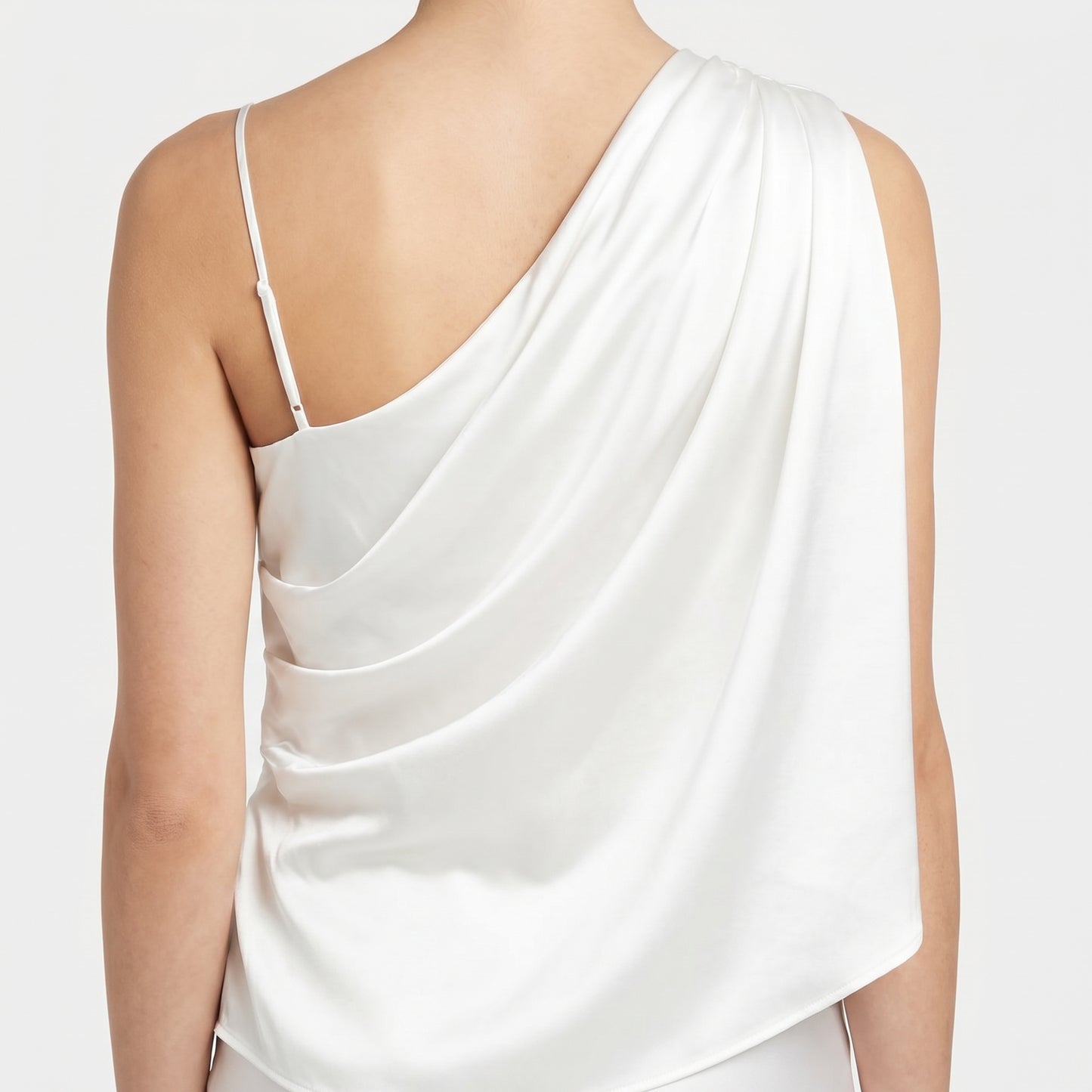 Asymmetrical Monochrome Graphic Print Top