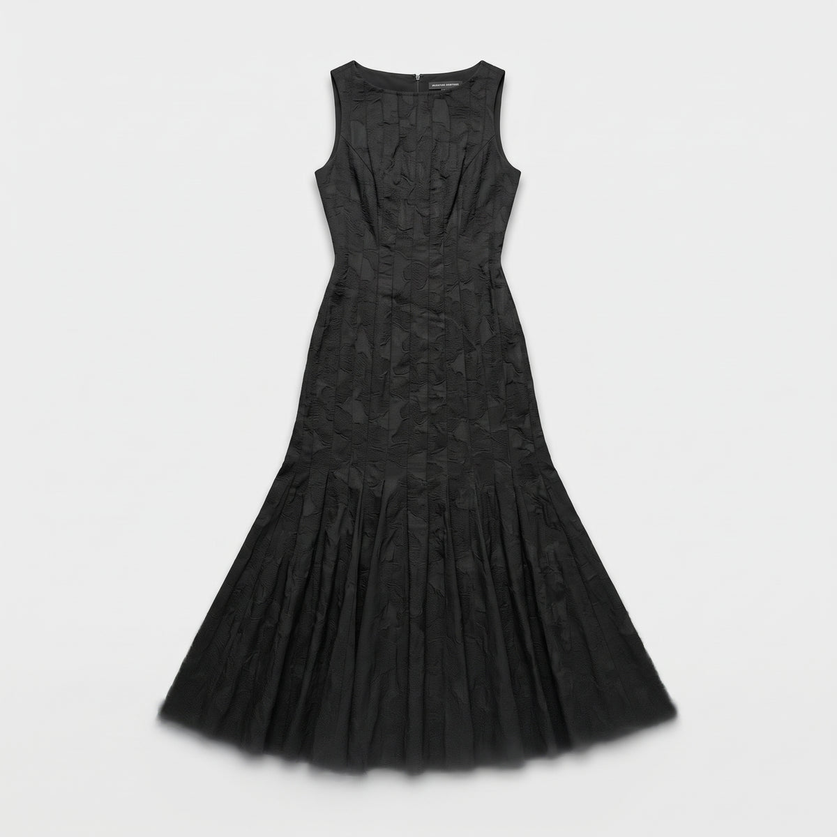 Sleeveless Textured Fit-and-Flare Dress