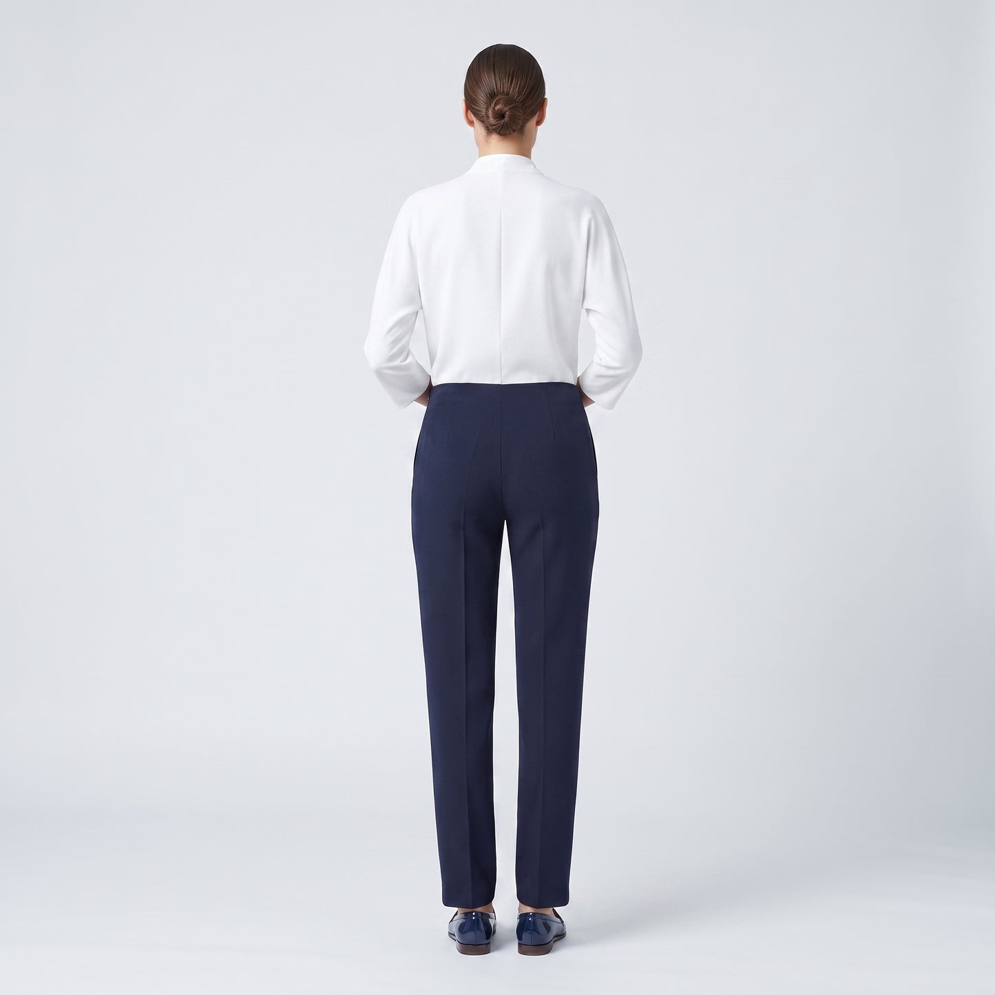 Tailored Navy Slim Trousers