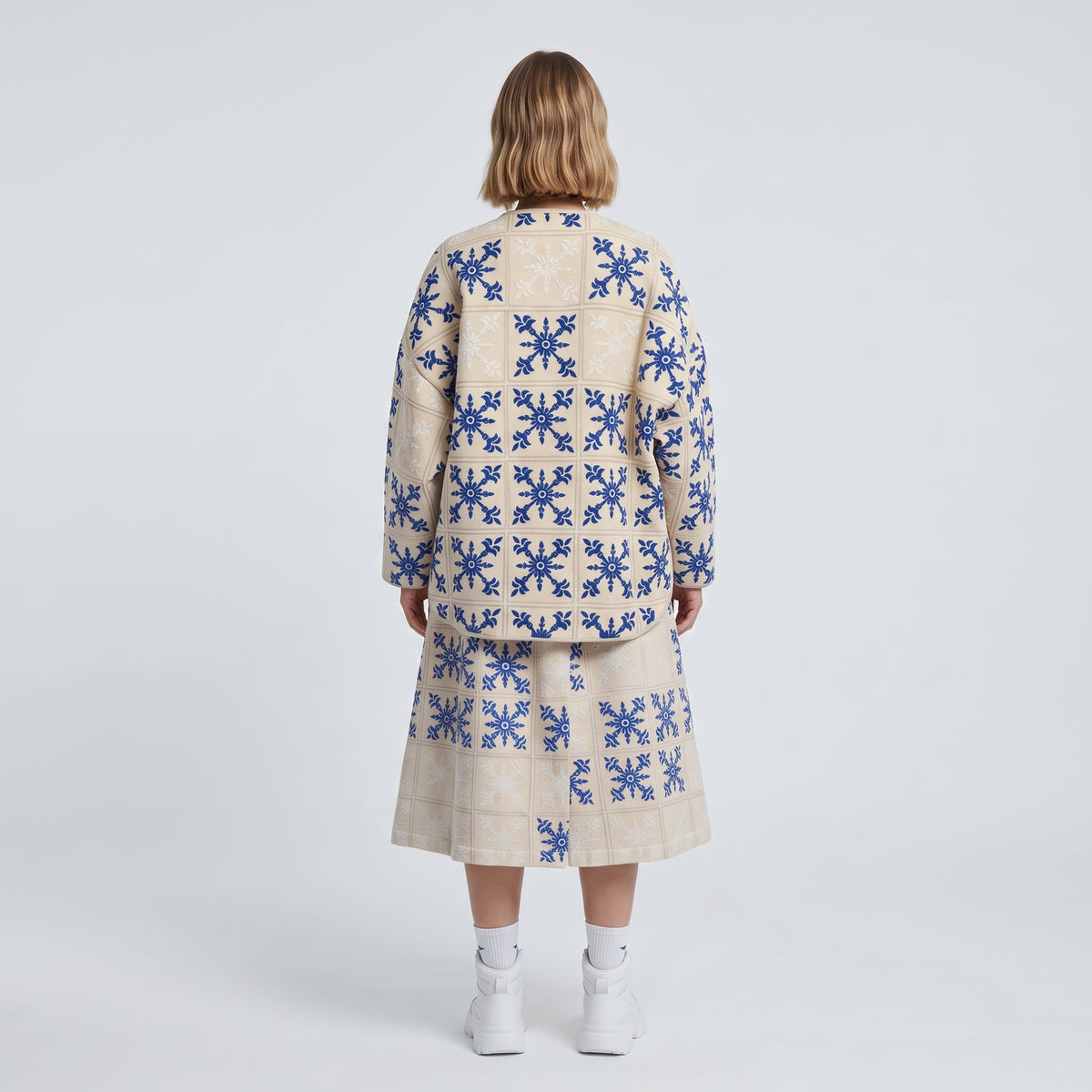 Embroidered Quilted Boxy Jacket