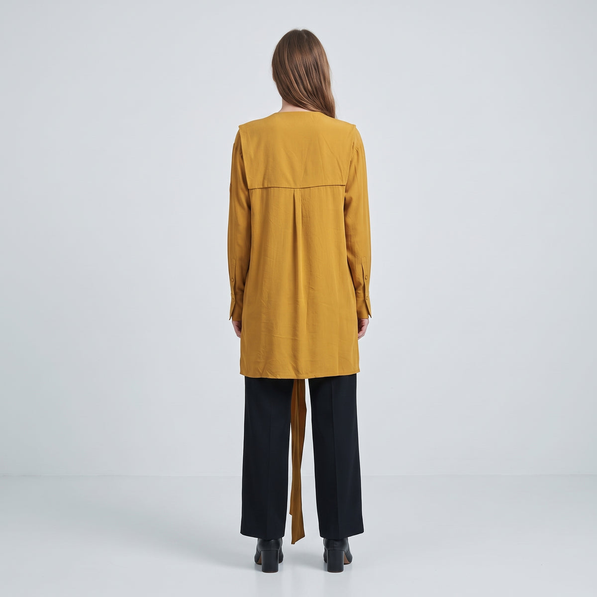 Mustard V-Neck Wrap Tunic