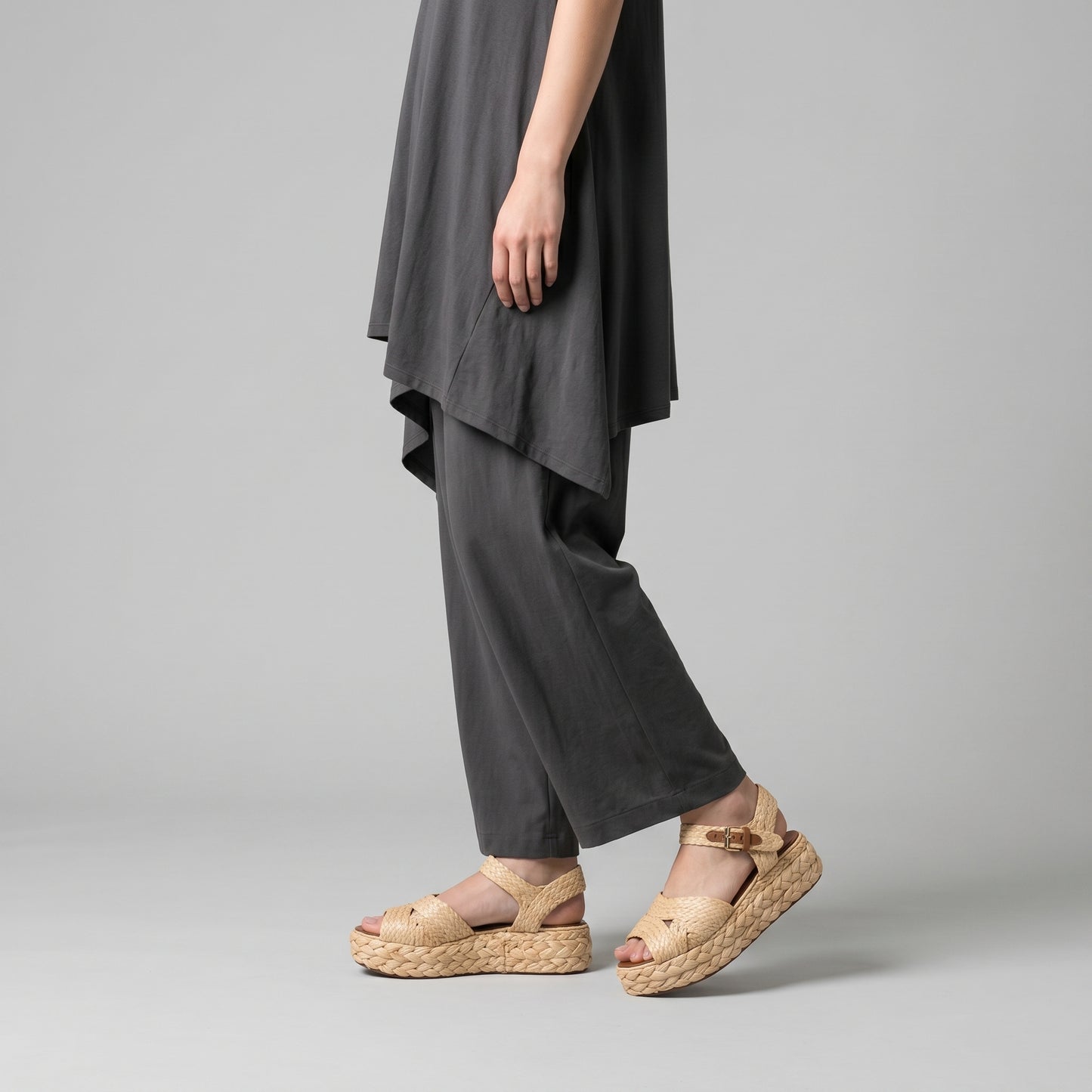 Woven Raffia Platform Sandals