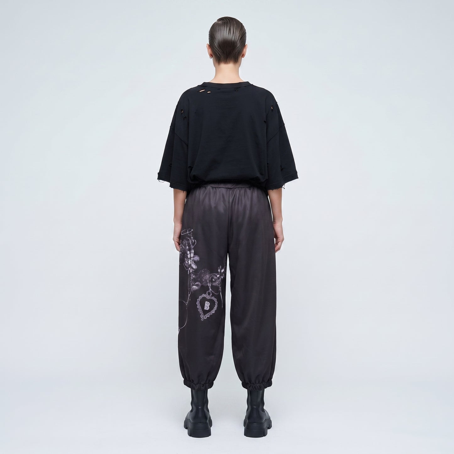 Graphic Print Cuffed Joggers