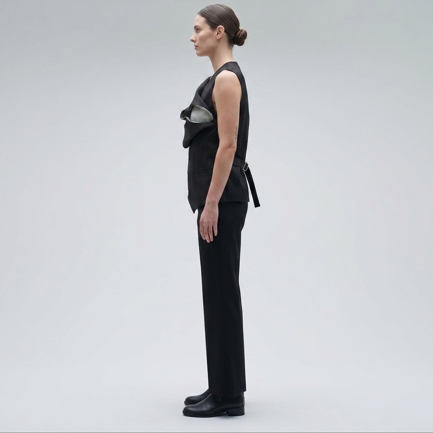 Asymmetric Tailored Layered Vest