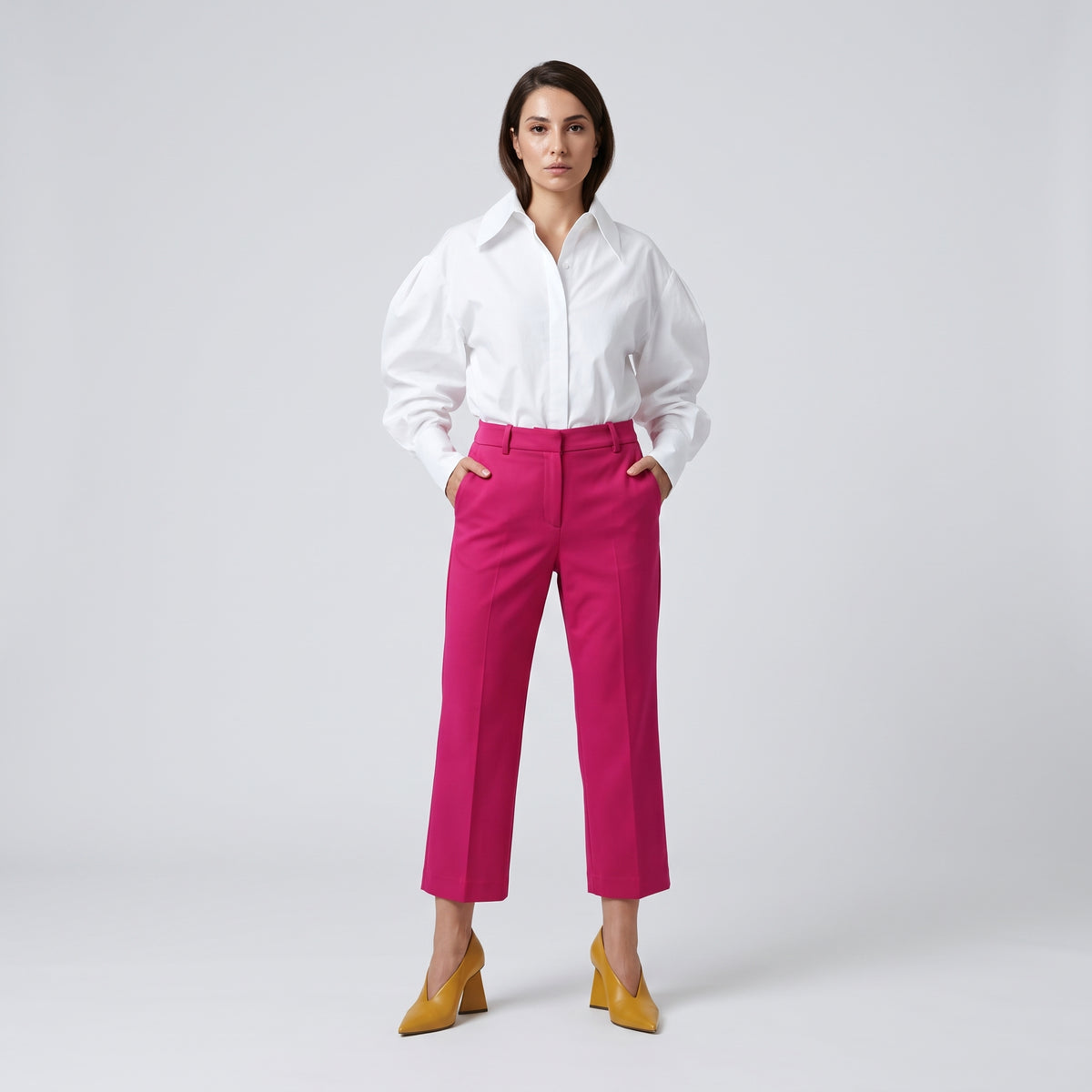 Classic Tailored Fuchsia Trousers