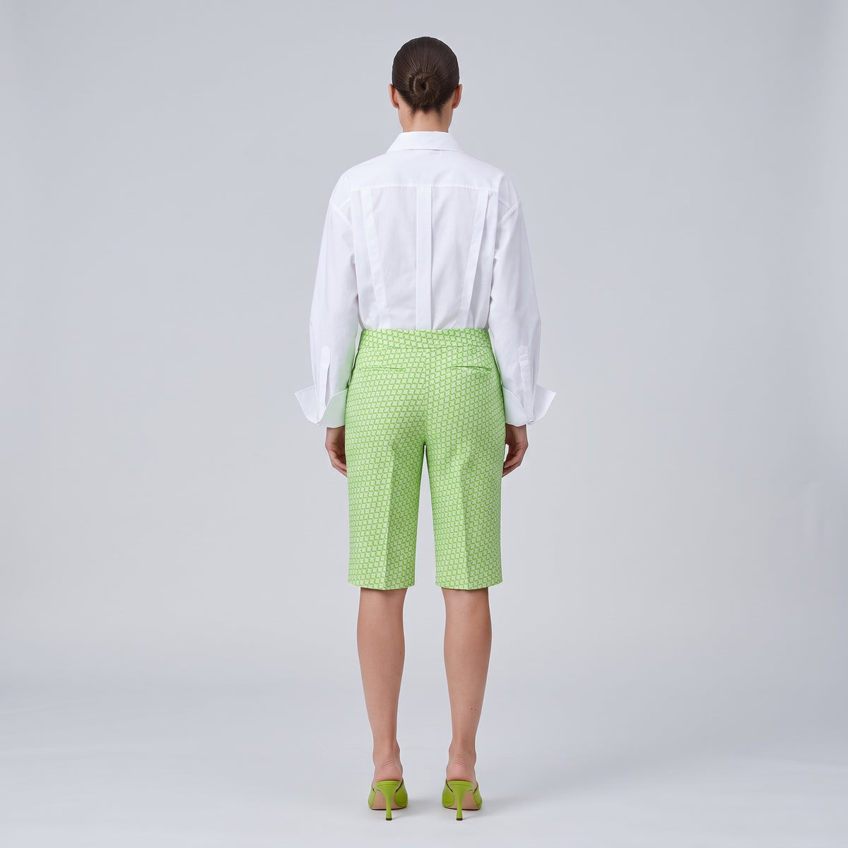 Geometric Print Tailored Shorts