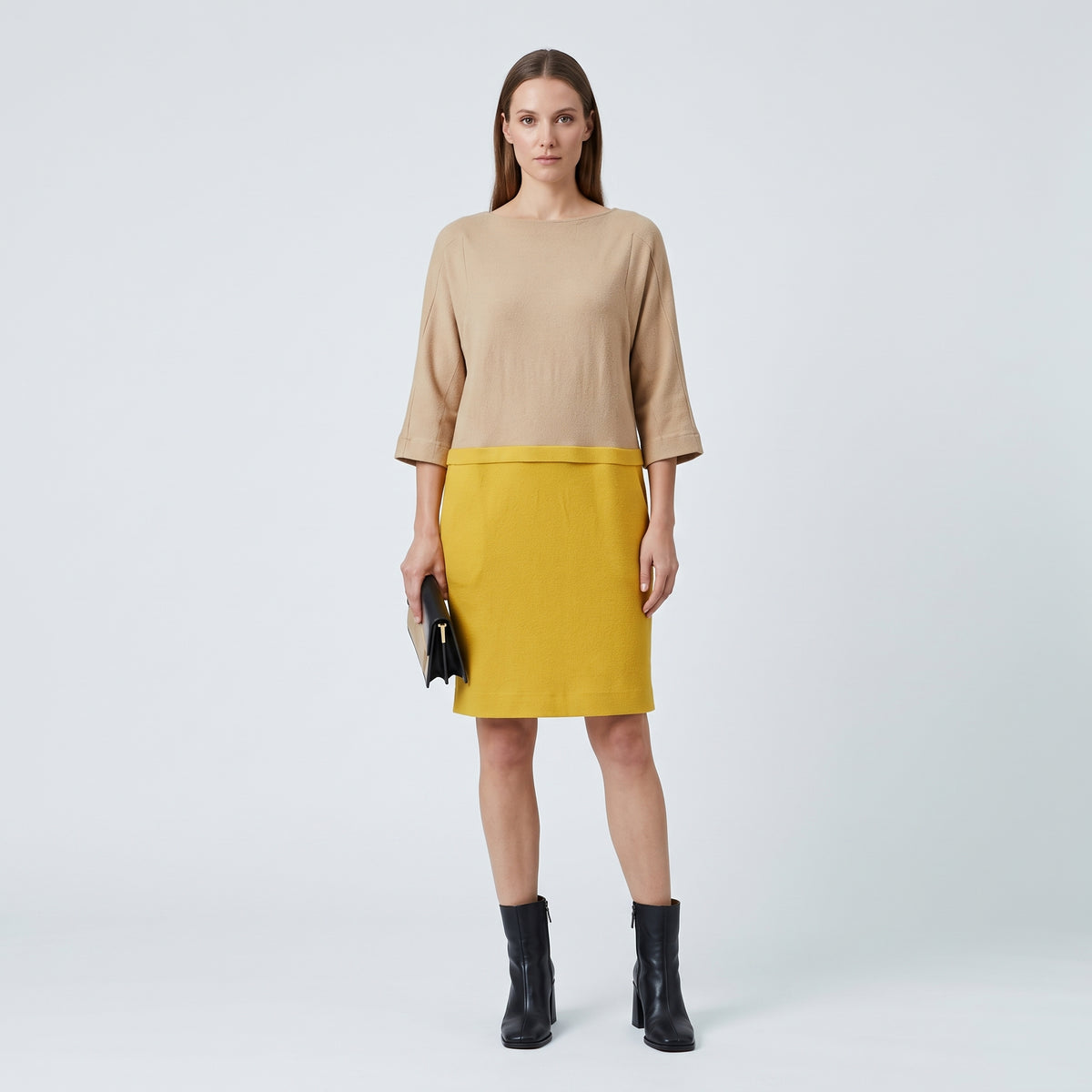 Colorblock Two-Tone Shift Dress