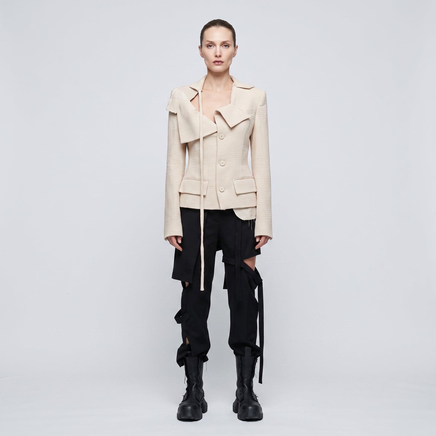 Deconstructed Tailored Blazer Jacket