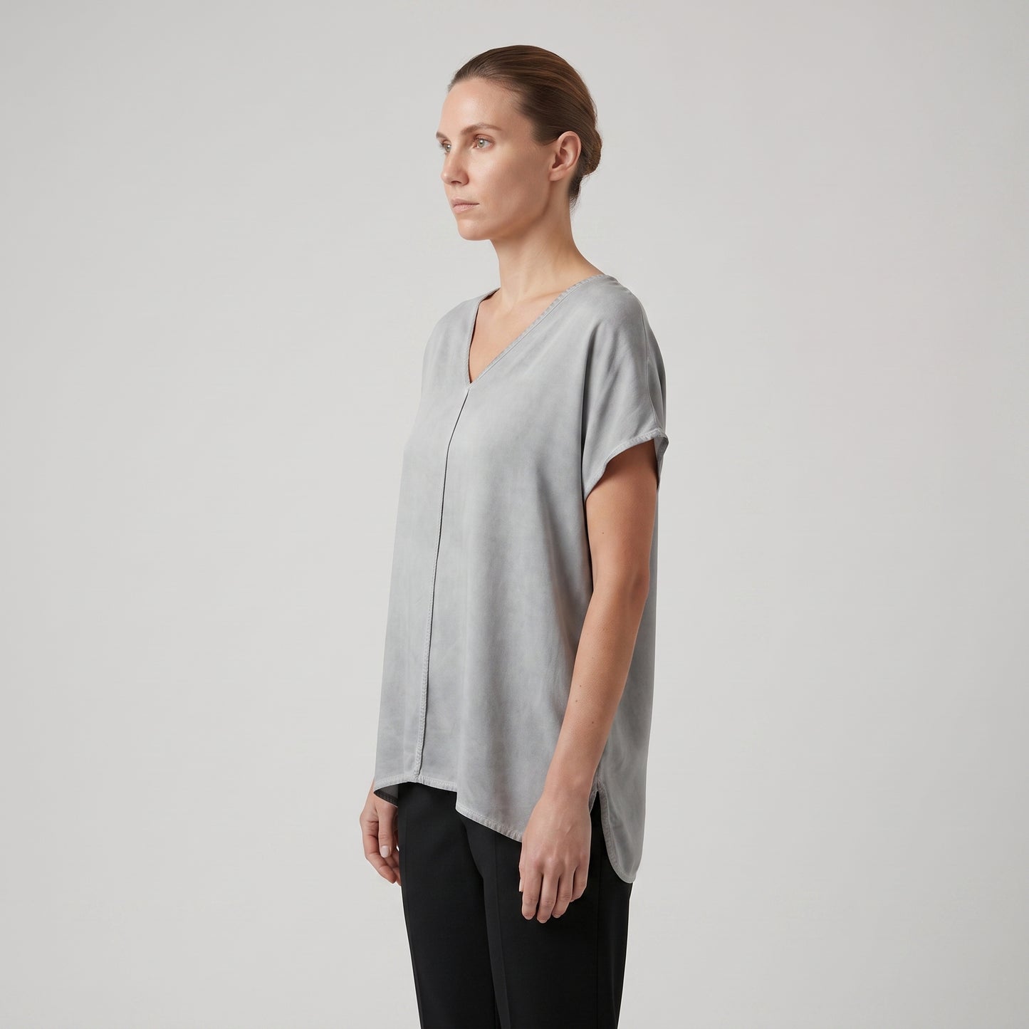 Minimalist Soft Cotton V-Neck Top