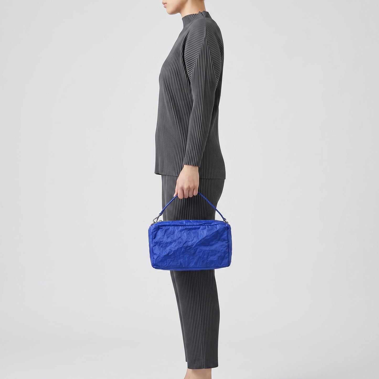 Cobalt Crinkled Shoulder Bag