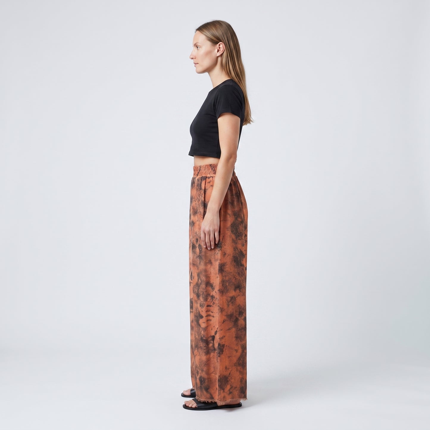 Tie-Dye Wide Leg Trousers