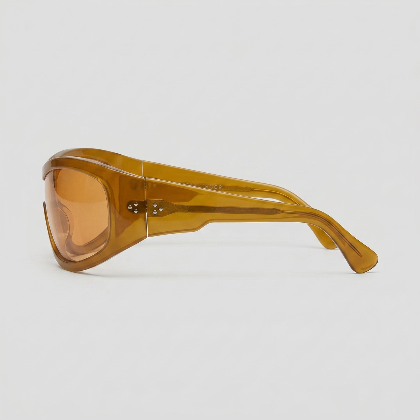 Retro Amber Shield Sunglasses