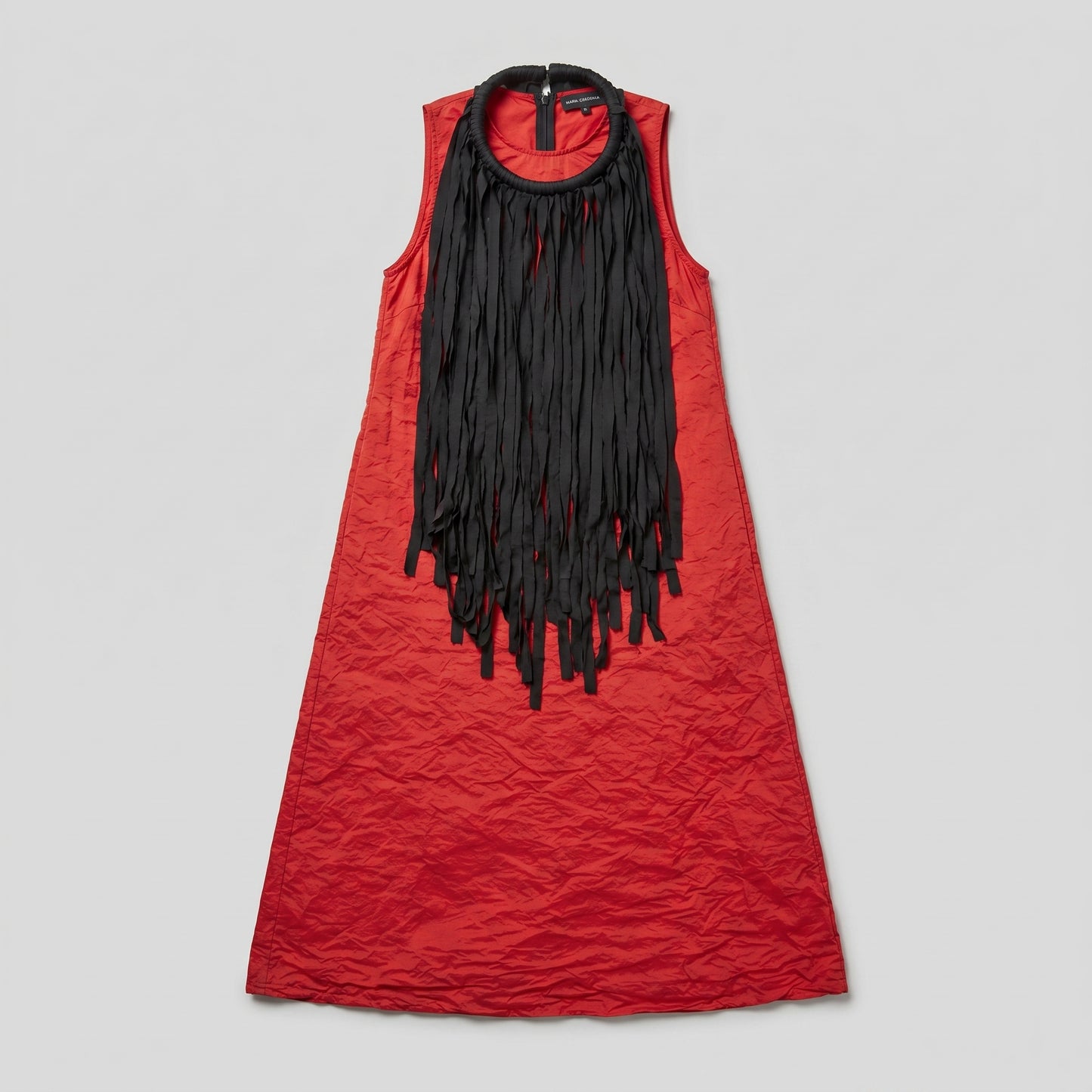 Avant-Garde Red Fringe Dress