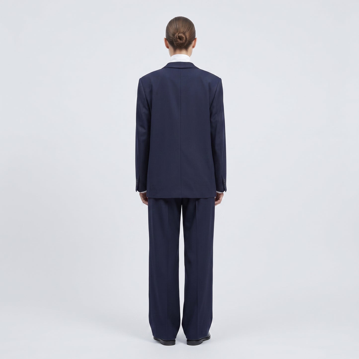 Tailored Double-Breasted Navy Blazer