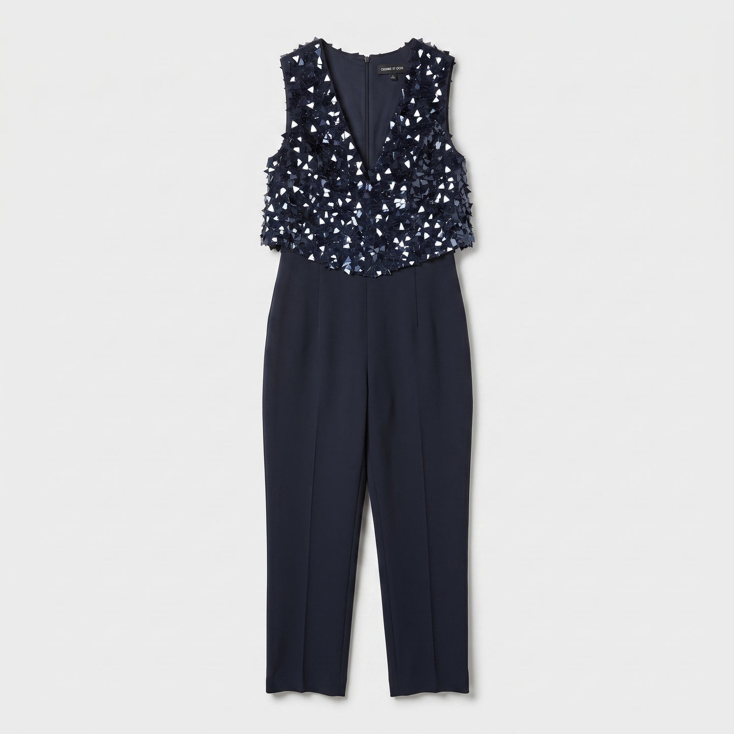 Embellished Navy Evening Jumpsuit
