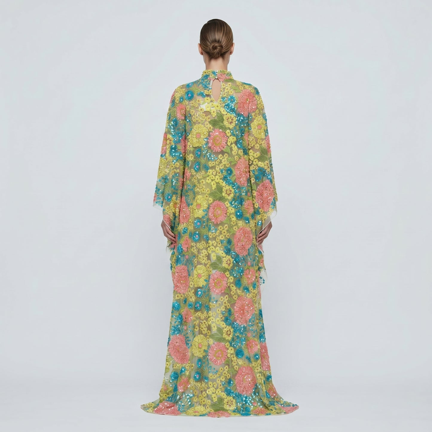 Floral Sequined Cape Top